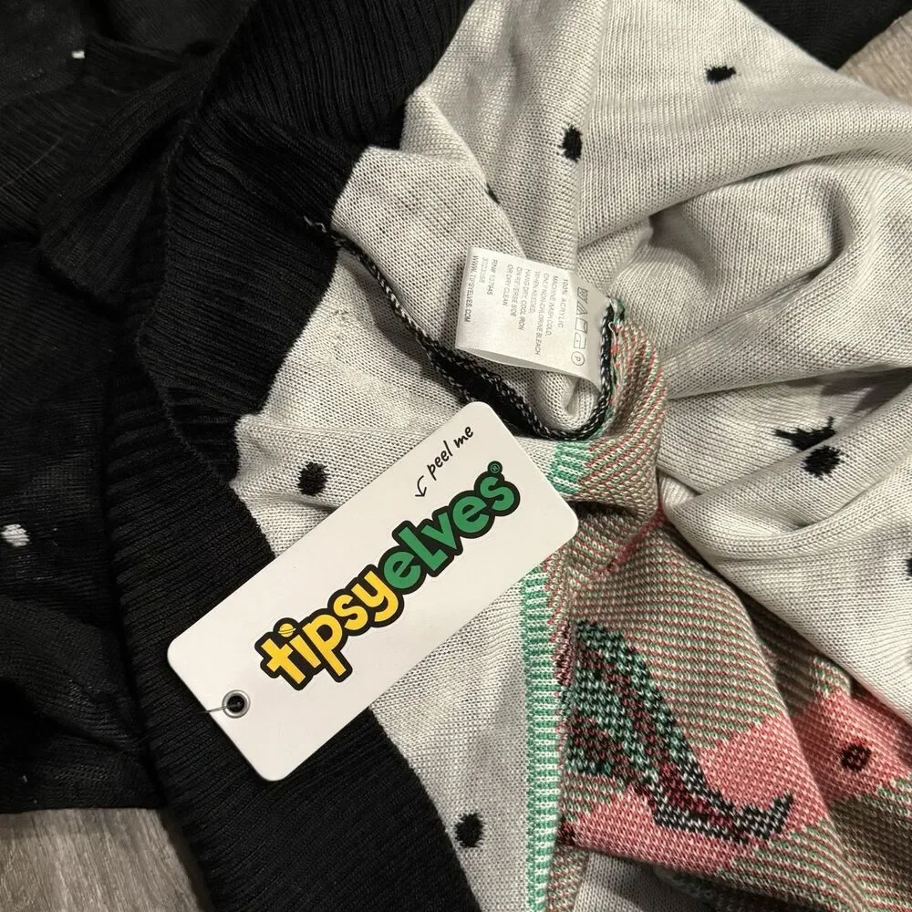 Tipsy Elves Ugly‎ Cute Christmas Sweater Women’s Cosmic Santa Unicorn NWT Large - Picture 7 of 10